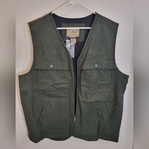 L.L. Bean Maine Guide Zip Front Wool Vest